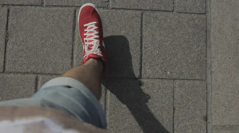 The guy going in red sneakers Stock Footage 36900073