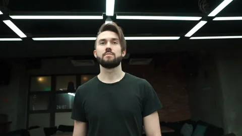 Guy is going through the lights Stock Footage 86256003