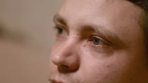 The guy is going to watch TV. close up Stock Footage 87403882