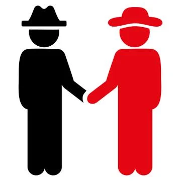 Guy Handshake Icon Stock Illustration