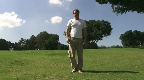 Guy heating up for exercise Stock Footage 20510201