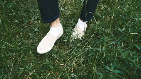 Guy hipster is walking Stock Footage 76992272