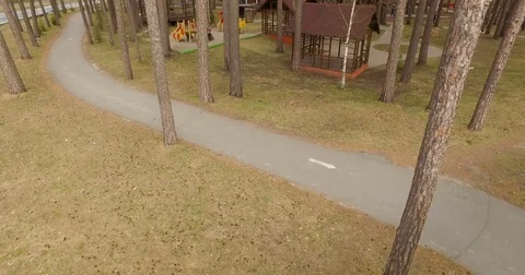 Guy on his longboard skate. Tracking shot Video stock 75336868