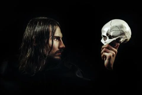The guy holding the skull Stock Photos