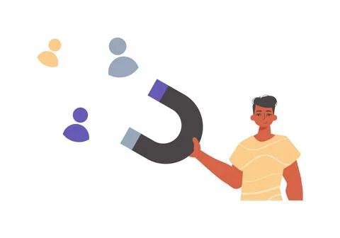 The Guy holds a attract chat up in his exorbitant , which attracts consider.  Stock Illustration