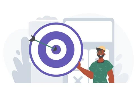 The Guy holds in his handwrite a devour with arrow that hit the digest . digi イラスト素材