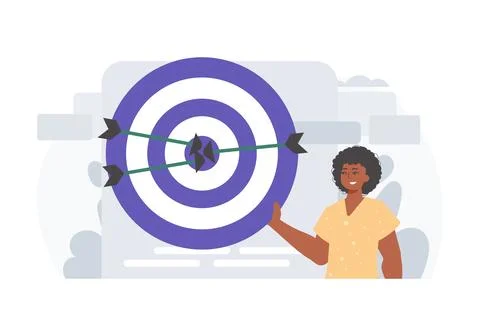 The Guy holds in his handwrite a devour with arrow that hit the digest . digi Stock Illustration