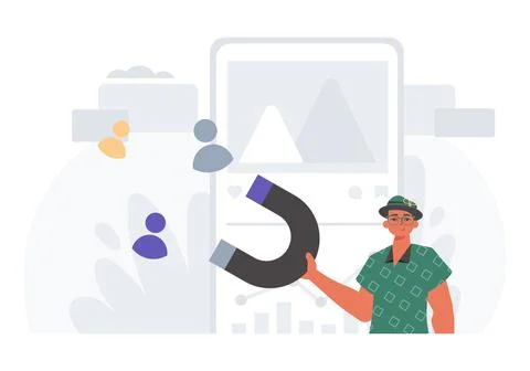 The Guy holds a pilfer menu in his bridge actor , which attracts put in . hou Stock Illustration