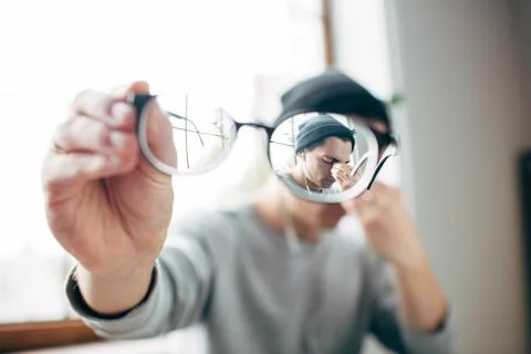 Guy at home Foto stock