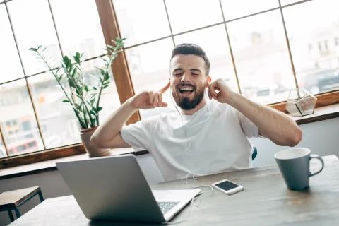 Guy at home Stock Photos