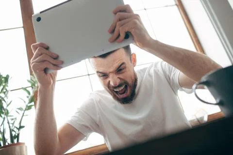 Guy at home Stock Photos