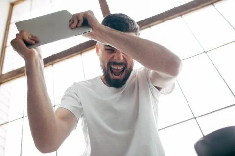 Guy at home Stock Photos