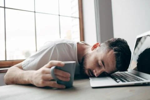 Guy at home Foto stock