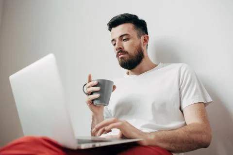 Guy at home Stock Photos