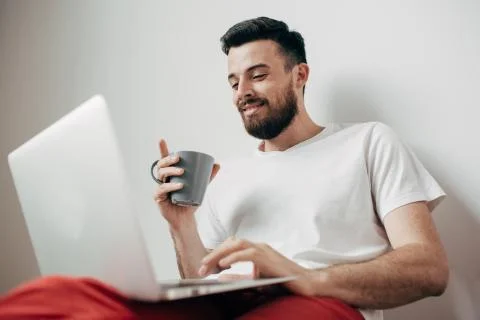 Guy at home Stock Photos