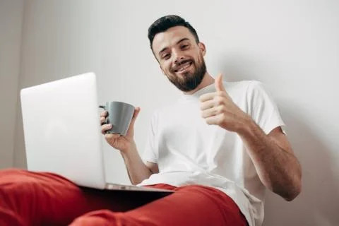 Guy at home Stock Photos