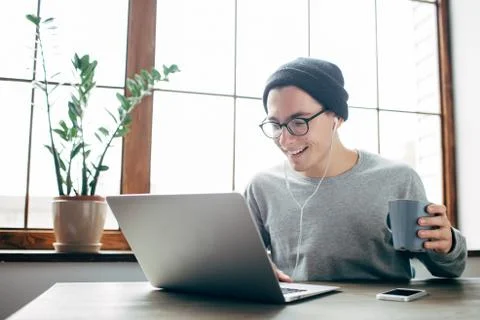 Guy at home Stock Photos