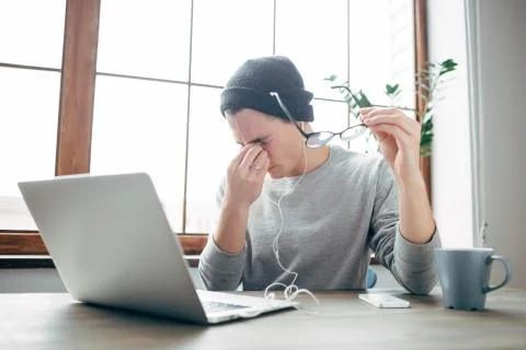 Guy at home Stock Photos