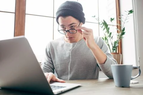 Guy at home Stock Photos