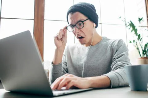 Guy at home Stock Photos