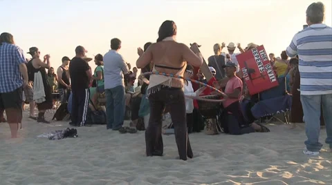 Guy with Hula Hoop Stock Footage 8568004