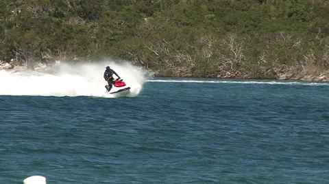 Guy on a jet ski Video stock 68300803