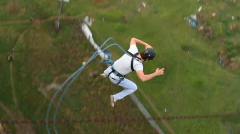 Guy jumping from 18 floors high-rise building Stock Footage 33387188