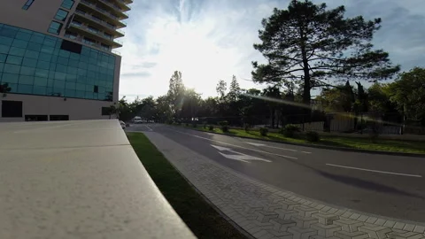 Guy jumping from a curb on a skateboard Video stock 93728306