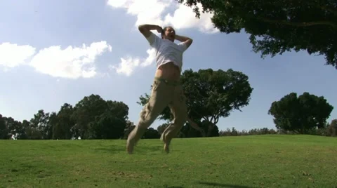 Guy Jumping Slow Motion Video stock 20510206