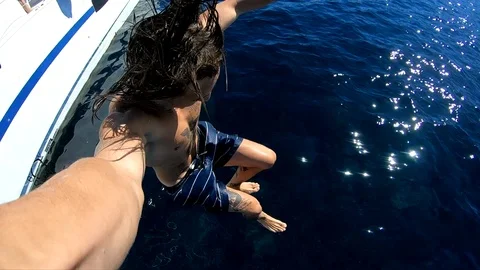 Guy Jumps In The Water. Stock-Footage 113352513