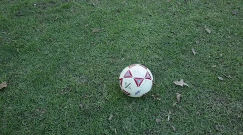 Guy Kicks Soccer Ball 3 Stock Footage 45434570