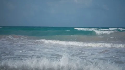 Guy learn to surf the sea Stock Footage 73827017