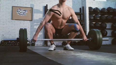 Guy lifting weights. Stock Footage 96646743