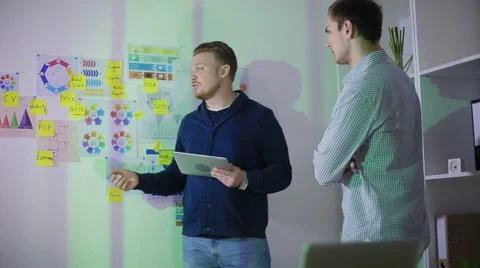 The guy listens carefully the chief Video stock 62550081