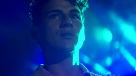 Guy looking for lost girlfriend, finds her Stock Footage 63084174