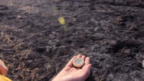 Guy looks at the compass in his hand Stock Footage 160936104