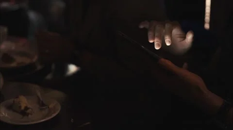 Guy Looks at the Phone Stock Footage 52004508