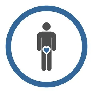 Guy Love Circled Vector Icon Illustrazione stock
