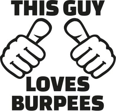This guy loves burpees Stock Illustration