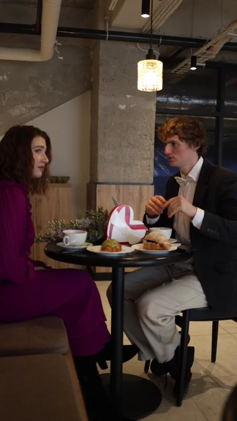 Guy makes an inappropriate hint on a date Stock Footage 328301310