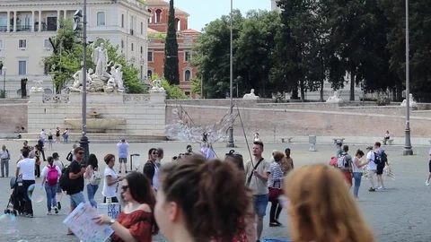 The guy makes a lot of air bub Stock Footage 114149957