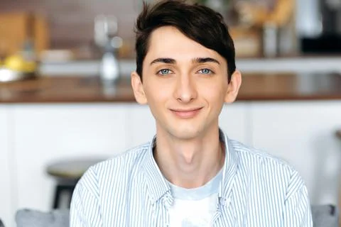 Guy man student portrait freelancer caucasian Stock Photos