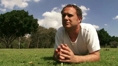 Guy meditating and contemplating Stock Footage 20510266