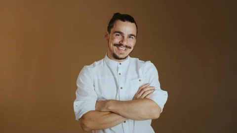 Guy Mexican On Wall Background. Stock Footage 118750172