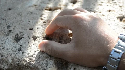 Guy moves his fingers Stock Footage 95557080