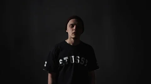 Guy is moving and smiling Stock Footage 80515565