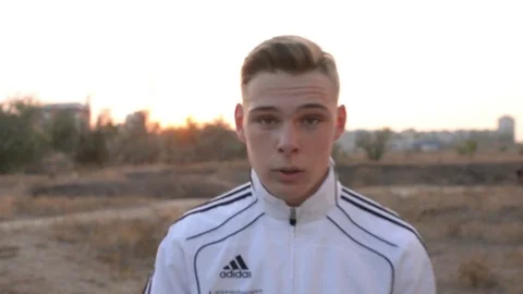 Guy Offender attacks push a Camera in poor Quarter, demanding where is my Money Stock Footage 82226707