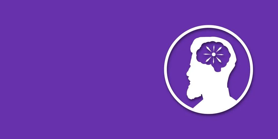 Guy or man headache concept. People silhouette. Vector medical illustration i Stock Illustration