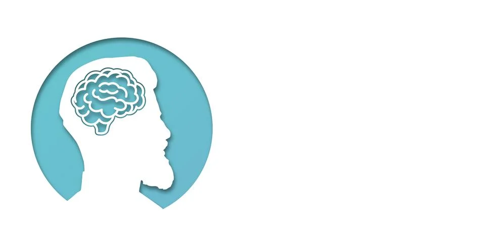 Guy or man headache concept. People silhouette. Vector medical illustration i Stock Illustration