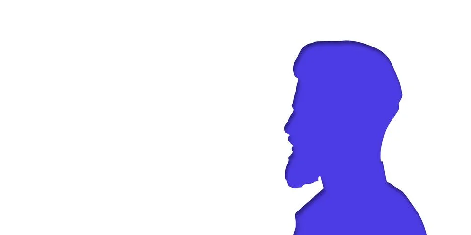 Guy or man headache concept. People silhouette. Vector medical illustration i Stock Illustration